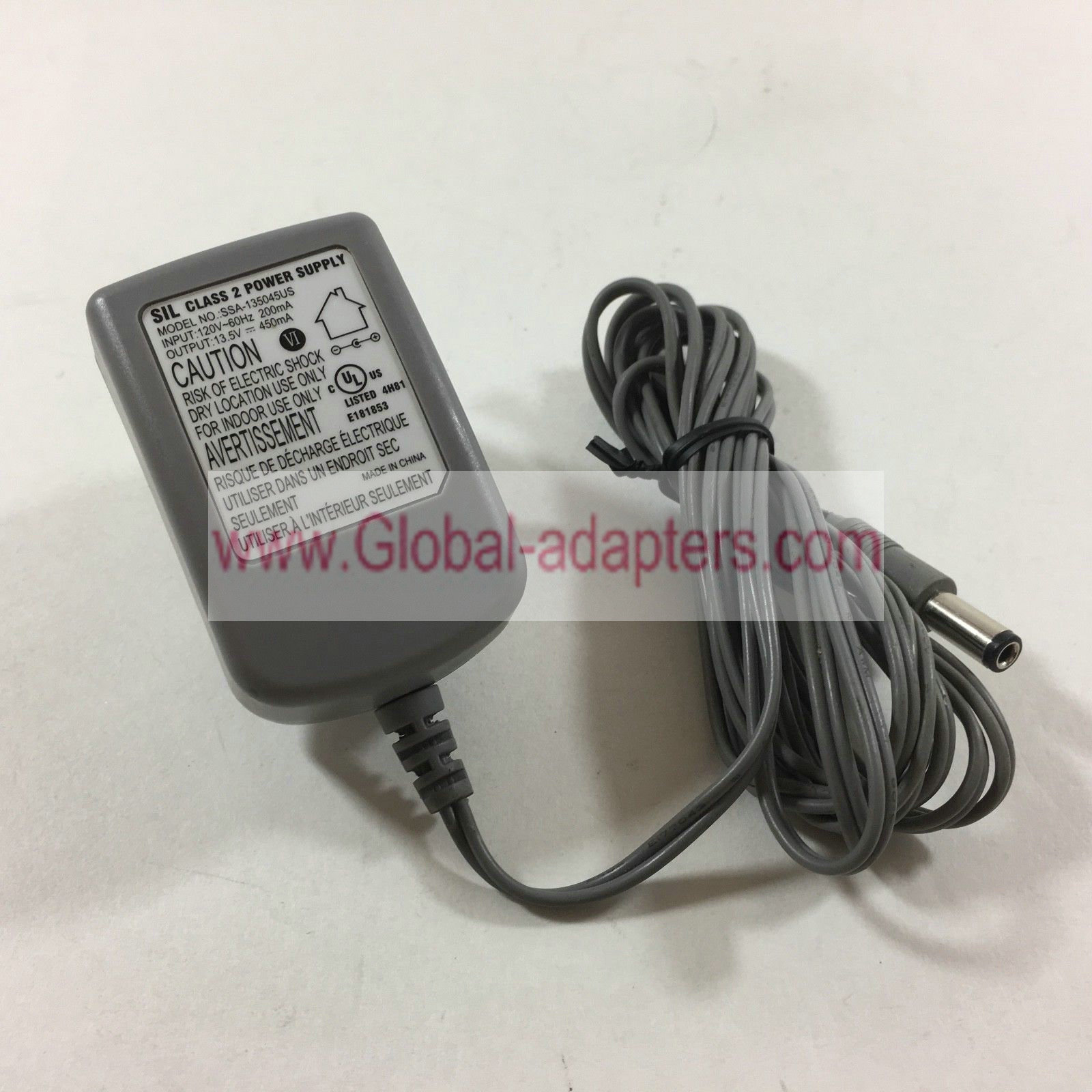 Brand New SIL SSA-135045US DC 13.5V DC 450mA CLASS 2 POWER SUPPLY FOR ELECTROLUX Brand New SIL SSA-135045US DC 13.5V DC 450mA CLASS 2 POWER SUPPLY FOR ELECTROLUX
